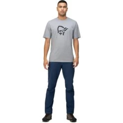 Norrona Camiseta Hombre - /29 Cotton Material Viking - Grey Melange -Norrona norrona 29 cotton material viking t shirt men grey melange 4 1519265