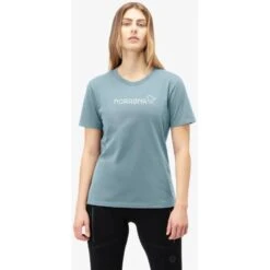 Norrona Camiseta Mujer - /29 Cotton Norrøna Viking - Tourmaline -Norrona norrona 29 cotton norrona viking t shirt women tourmaline model 1 1151644