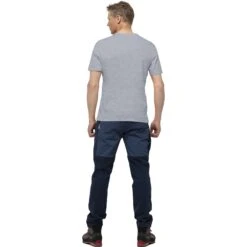 Norrona Camiseta Hombre - /29 Cotton Viking - Grey Melange/Caviar -Norrona norrona 29 cotton viking t shirt men grey melange caviar 2 1465749