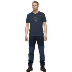 Norrona Camiseta Hombre - /29 Cotton Viking - Indigo Night/Sky Cap -Norrona norrona 29 cotton viking t shirt men indigo night drizzle 3 1033028