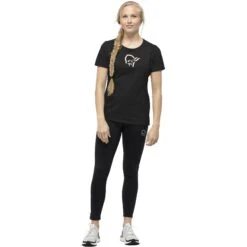 Norrona Camiseta Mujer - /29 Cotton Viking - Caviar -Norrona norrona 29 cotton viking t shirt women caviar 3 1344670