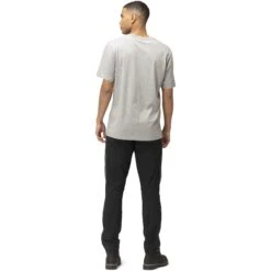 Norrona Camiseta Hombre - /29 Cotton Vikinghead Embroidery - Grey Melange -Norrona norrona 29 cotton vikinghead embroidery t shirt men grey melange 4 1344735