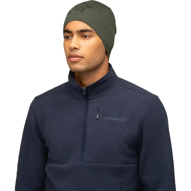 Norrona Gorro - /29 Light MerinoUll Logo - Olive Night Melange 2 Norrona Gorro - /29 Light MerinoUll Logo - Olive Night Melange - Imagen 2