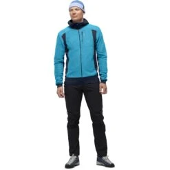 Norrona Chaqueta Hombre - Falketind Alpha120 Zip Hood - Hawaiian Surf/Indigo Night -Norrona norrona falketind alpha120 zip hood men hawaiian surf indigo night 3 1025017