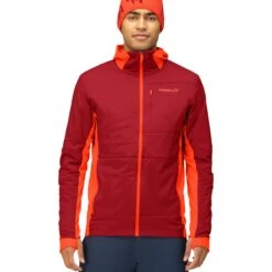Norrona Chaqueta Hombre - Falketind Alpha90 Insulated Zip Hood - Arednalin/Rhubarb