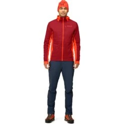 Norrona Chaqueta Hombre - Falketind Alpha90 Insulated Zip Hood - Arednalin/Rhubarb -Norrona norrona falketind alpha90 insulated zip hood jacket men arednalin rhubarb 4 1517573