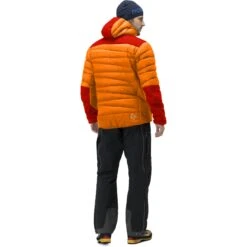 Norrona Plumífero Chaqueta Hombre - Falketind Down750 Hood - Orange Popsicle/Arednalin -Norrona norrona falketind down750 hood jacket men orange popsicle arednalin 4 1025070
