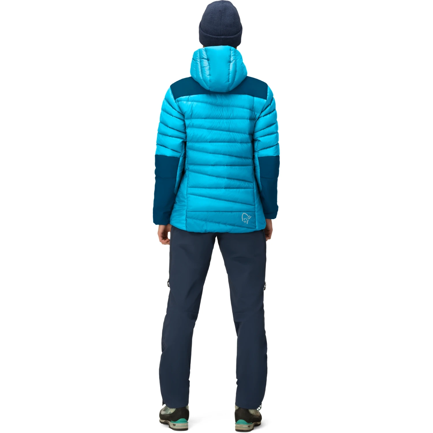 Norrona Plumífero Chaqueta Mujer - Falketind Down750 Hood - Aquarius/Mykonos Blue 5 Norrona Plumífero Chaqueta Mujer - Falketind Down750 Hood - Aquarius/Mykonos Blue - Imagen 5