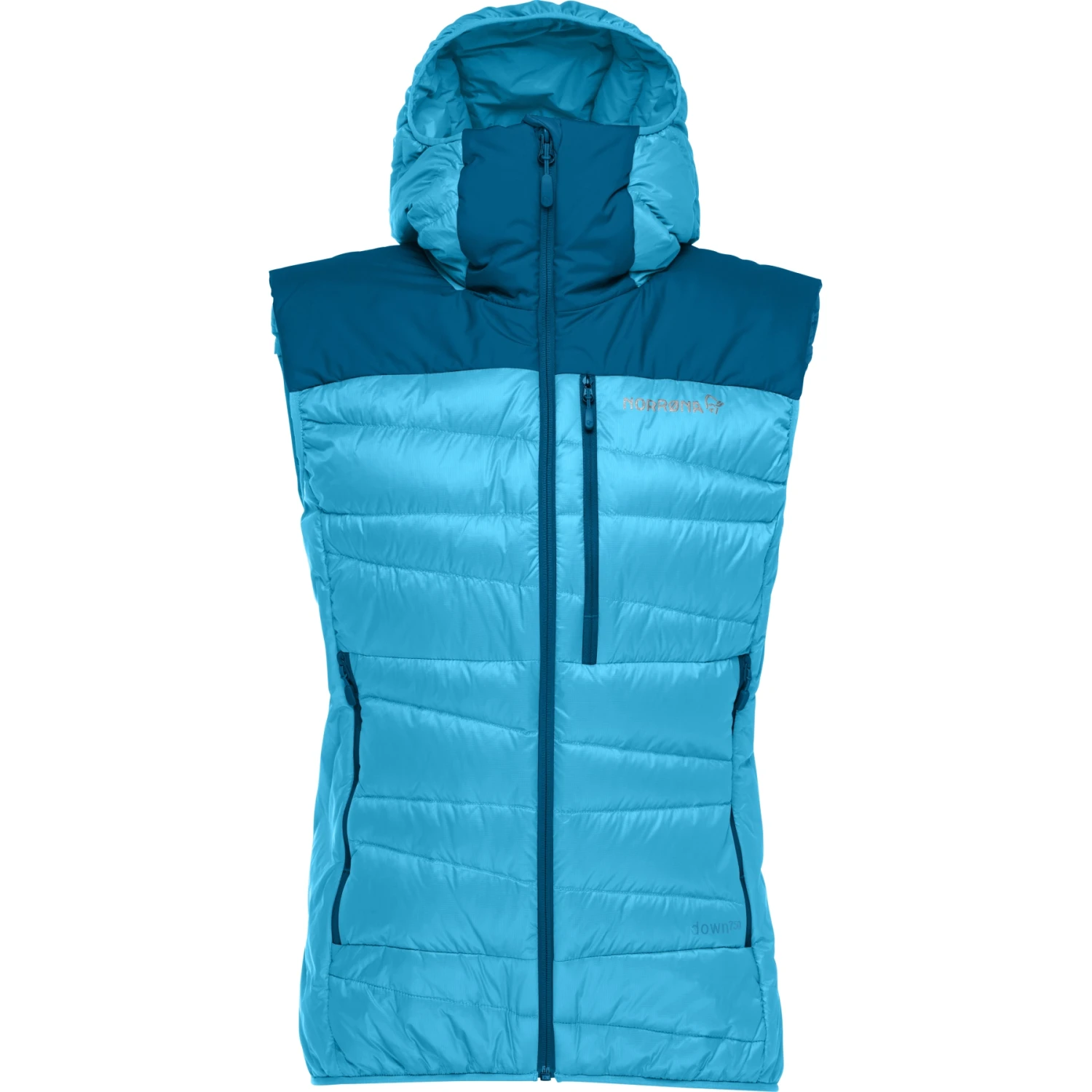 Norrona Chaleco Plumas Mujer - Falketind Down750 - Aquarius/Mykonos Blue 2 Norrona Chaleco Plumas Mujer - Falketind Down750 - Aquarius/Mykonos Blue - Imagen 2