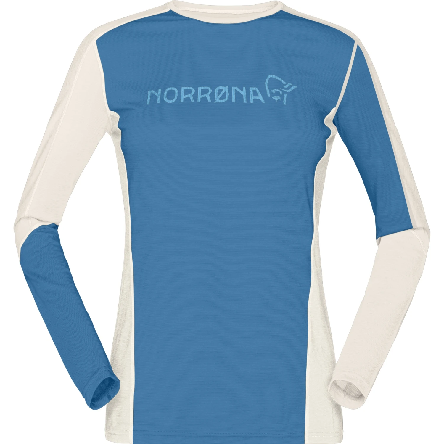 Norrona Camiseta De Manga Larga Mujer - Falketind Equaliser Merino Round Neck - Hawaiian Surf/Snowdrop 2 Norrona Camiseta De Manga Larga Mujer - Falketind Equaliser Merino Round Neck - Hawaiian Surf/Snowdrop - Imagen 2
