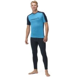 Norrona Camiseta Hombre - Falketind Equaliser Merino - Hawaiian Surf/Indigo Night -Norrona norrona falketind equaliser merino t shirt men hawaiian surf indigo night 2 1460899