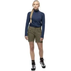 Norrona Pantalones Cortos Mujer - Falketind Flex1 - Olive Night -Norrona norrona falketind flex1 shorts women olive night model 1 1399451