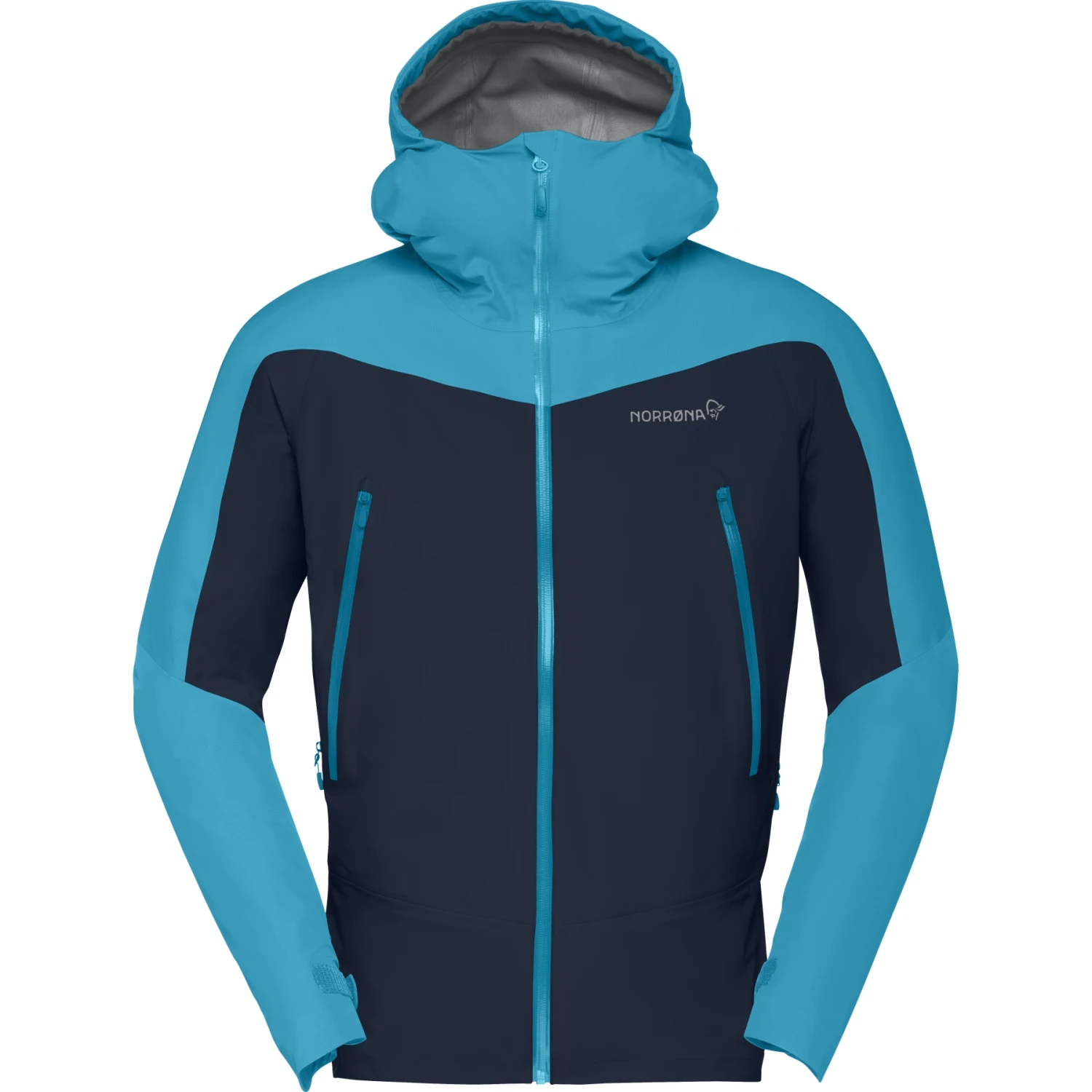 Norrona Chaqueta Hombre - Falketind Gore-Tex - Hawaiian Surf/Indigo Night 2 Norrona Chaqueta Hombre - Falketind Gore-Tex - Hawaiian Surf/Indigo Night - Imagen 2