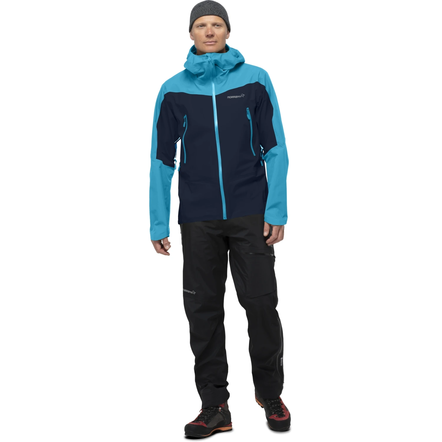 Norrona Chaqueta Hombre - Falketind Gore-Tex - Hawaiian Surf/Indigo Night 4 Norrona Chaqueta Hombre - Falketind Gore-Tex - Hawaiian Surf/Indigo Night - Imagen 4