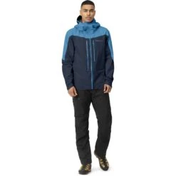 Norrona Chaqueta Hombre - Falketind Gore-Tex Paclite - Hawaiian Surf/Indigo Night -Norrona norrona falketind gore tex paclite jacket men hawaiian surf indigo night 2 1461655