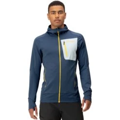 Norrona Chaqueta Hombre - Falketind Power Grid Hood - Vintage Indigo