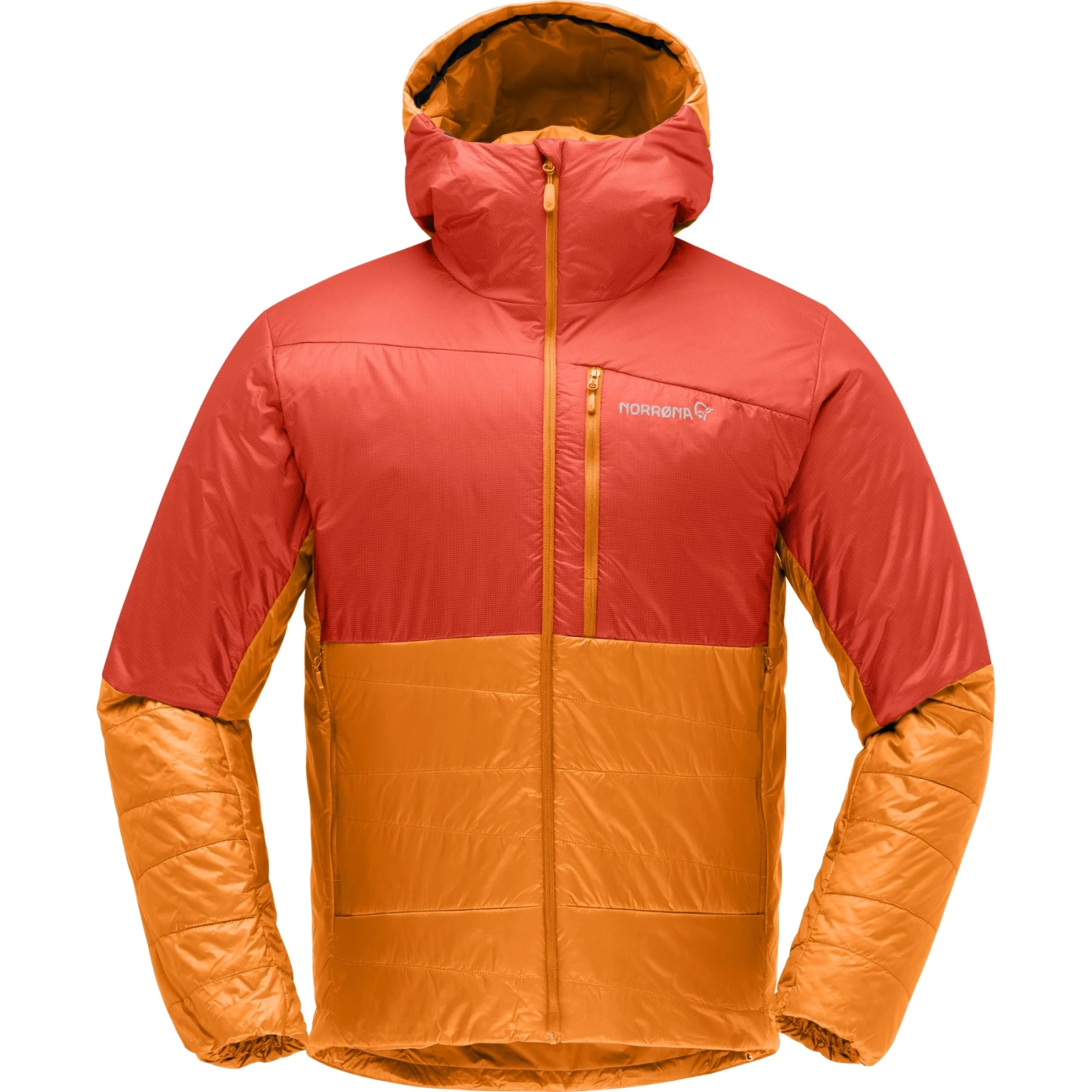 Norrona Chaqueta Hombre - Falketind Thermo60 Hood - Arednalin/Orange Popsicle 2 Norrona Chaqueta Hombre - Falketind Thermo60 Hood - Arednalin/Orange Popsicle - Imagen 2