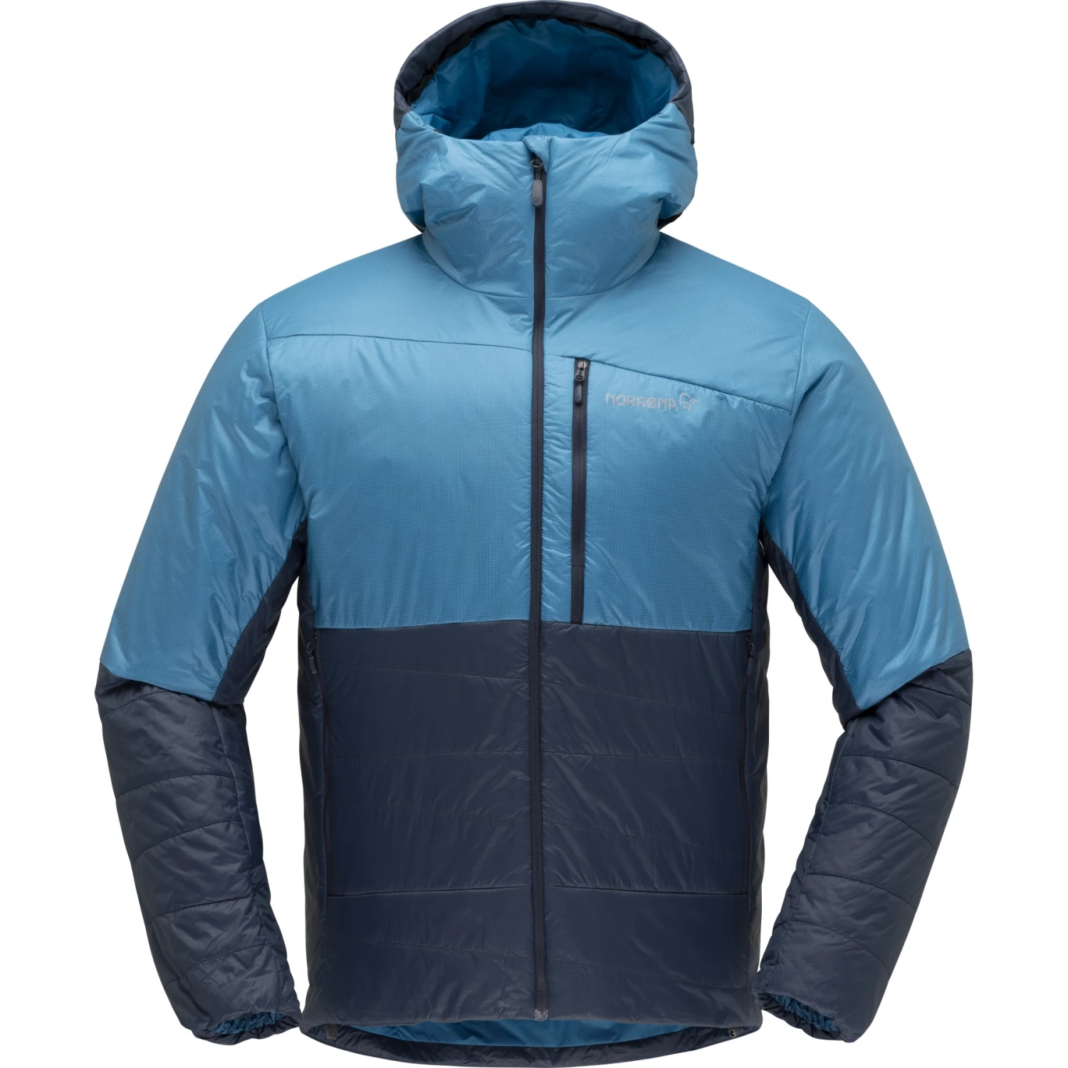 Norrona Chaqueta Hombre - Falketind Thermo60 Hood - Hawaiian Surf/Indigo Night 2 Norrona Chaqueta Hombre - Falketind Thermo60 Hood - Hawaiian Surf/Indigo Night - Imagen 2