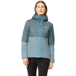Norrona Chaqueta Mujer - Falketind Thermo60 Hood - North Atlantic/Tourmaline