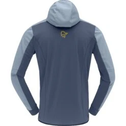 Norrona Chaqueta Hombre - Falketind Warm2 Octa Hood - Blue Fog/Vintage Indigo -Norrona norrona falketind warm2 octa hood men blue fog vintage indigo 2 1341923