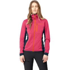 Norrona Chaqueta Mujer - Falketind Warm2 Octa Hood - Honeysuckle/Indigo Night