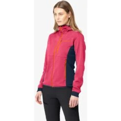 Norrona Chaqueta Mujer - Falketind Warm2 Octa Hood - Honeysuckle/Indigo Night -Norrona norrona falketind warm2 octa hood women honeysuckle indigo night 4 1126722