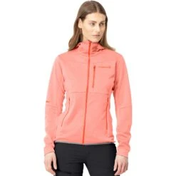 Norrona Chaqueta Mujer - Falketind Warm2 Octa Hood - Orange Alert/Peach Amber