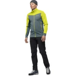 Norrona Chaqueta Hombre - Falketind Warmwool2 Stretch - Sulphur Spring/North Atlantic -Norrona norrona falketind warmwool2 stretch jacket men sulphur spring north atlantic 2 1560989