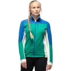 Norrona Chaqueta Mujer - Falketind Warmwool2 Stretch - Arcadia/Campanula