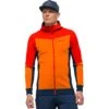 Norrona Chaqueta Hombre - Falketind Warmwool2 Stretch Zip Hood - Arednalin/Orange Popsicle