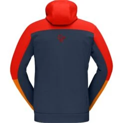 Norrona Chaqueta Hombre - Falketind Warmwool2 Stretch Zip Hood - Arednalin/Orange Popsicle -Norrona norrona falketind warmwool2 stretch zip hood jacket men arednalin orange popsicle 2 1025656