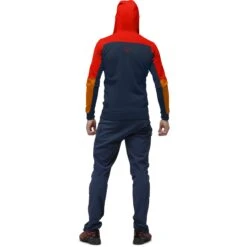 Norrona Chaqueta Hombre - Falketind Warmwool2 Stretch Zip Hood - Arednalin/Orange Popsicle -Norrona norrona falketind warmwool2 stretch zip hood jacket men arednalin orange popsicle 3 1560997