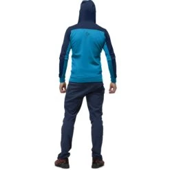Norrona Chaqueta Hombre - Falketind Warmwool2 Stretch Zip Hood - Hawaiian Surf/Indigo Night -Norrona norrona falketind warmwool2 stretch zip hood jacket men hawaiian surf indigo night 3 1461845