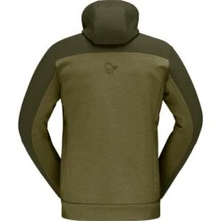 Norrona Chaqueta Hombre - Falketind Warmwool2 Stretch Zip Hood - Olive Night/Olive Drab -Norrona norrona falketind warmwool2 stretch zip hood jacket men olive night olive drab 2 1254026