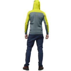 Norrona Chaqueta Hombre - Falketind Warmwool2 Stretch Zip Hood - Sulphur Spring/North Atlantic -Norrona norrona falketind warmwool2 stretch zip hood jacket men sulphur spring north atlantic 3 1561001