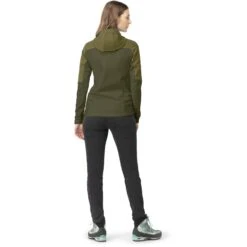 Norrona Chaqueta Mujer - Falketind Warmwool2 Stretch Zip Hood - Olive Drab/Olive Night -Norrona norrona falketind warmwool2 stretch zip hood jacket women olive drab olive night 4 1254037