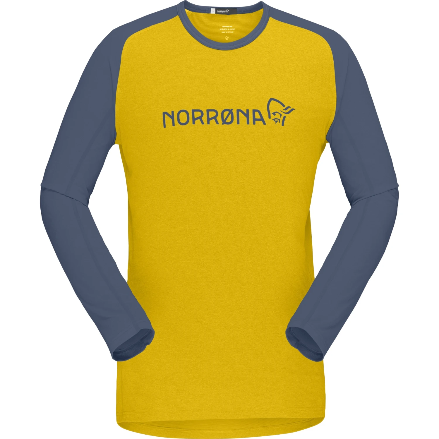 Norrona Camiseta De Manga Larga Hombre - Fjørå Equaliser Lightweight - Sulphur/Vintage Indigo 2 Norrona Camiseta De Manga Larga Hombre - Fjørå Equaliser Lightweight - Sulphur/Vintage Indigo - Imagen 2