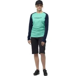 Norrona Camiseta De Manga Larga Mujer - Fjørå Equaliser Lightweight - Arcadia/Indigo Night -Norrona norrona fjora equaliser lightweight long sleeve shirt women arcadia indigo night 3 903456