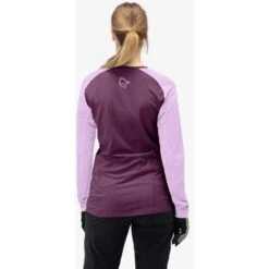 Norrona Camiseta De Manga Larga Mujer - Fjørå Equaliser Lightweight - Dark Purple/Violet Tulle -Norrona norrona fjora equaliser lightweight long sleeve shirt women dark purple violet tulle 5 1126763