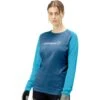 Norrona Camiseta De Manga Larga Mujer - Fjørå Equaliser Lightweight - Mykonos Blue/Aquarius