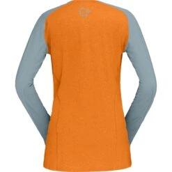 Norrona Camiseta De Manga Larga Mujer - Fjørå Equaliser Lightweight - Orange Popsicle/Tourmaline -Norrona norrona fjora equaliser lightweight long sleeve shirt women orange popsicle tourmaline 2 1126765