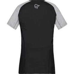 Norrona Camiseta Mujer - Fjørå Equaliser Lightweight - Caviar/Light Grey -Norrona norrona fjora equaliser lightweight t shirt women caviar light grey 2 1342202