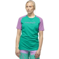 Norrona Camiseta Mujer - Fjørå Equaliser Lightweight - Violet Tuille/Arcadia