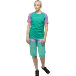 Norrona Camiseta Mujer - Fjørå Equaliser Lightweight - Violet Tuille/Arcadia -Norrona norrona fjora equaliser lightweight t shirt women violet tulle arcadia 3 903517