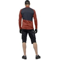 Norrona Camiseta De Manga Larga Hombre - Fjørå Equaliser Zip Top - Rooibos Tea/Indigo Night -Norrona norrona fjora equaliser long sleeve zip top men rooibos tea indigo night 4 1255396