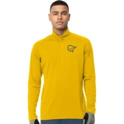 Norrona Camiseta De Manga Larga Hombre - Fjørå Equaliser Zip Top - Sulphur/Vintage Indigo