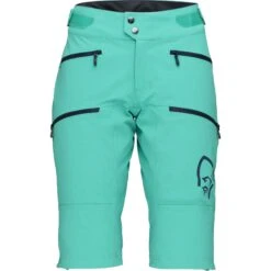 Norrona Pantalones Cortos Mujer - Fjørå Flex1 Heavy Duty - Arcadia/Indigo Night