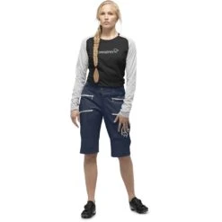 Norrona Pantalones Cortos Mujer - Fjørå Flex1 Heavy Duty - Indigo Night -Norrona norrona fjora flex1 heavy duty shorts women indigo night model 1 1399689