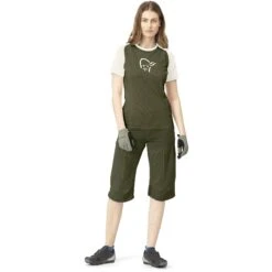 Norrona Camiseta Mujer - Fjørå Wool - Indigo Night/Snowdrop -Norrona norrona fjora wool t shirt women 1 1178596