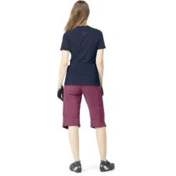 Norrona Camiseta Mujer - Fjørå Wool - Indigo Night -Norrona norrona fjora wool t shirt women indigo night model 2 1399782